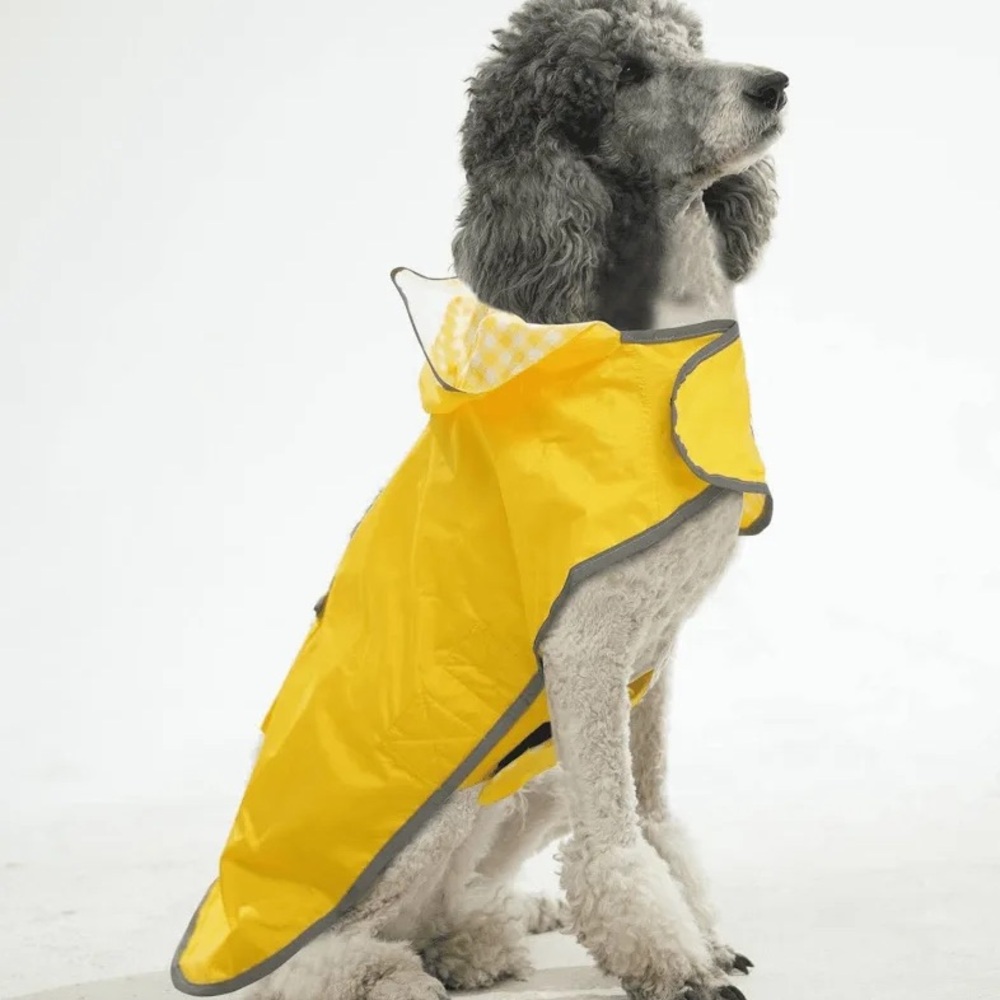 Mamore Bright Yellow Dogโ Raincoat Sz M